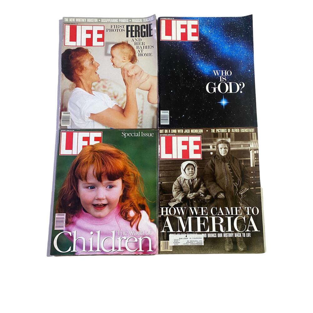 LIFE Magazines 1990 Vintage Original Issues Lot of 4